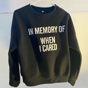 Edgy funny cropped Sweater